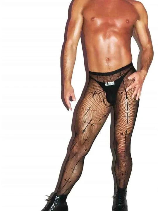 Cross Pattern Fishnet Pantyhose alternate view 4