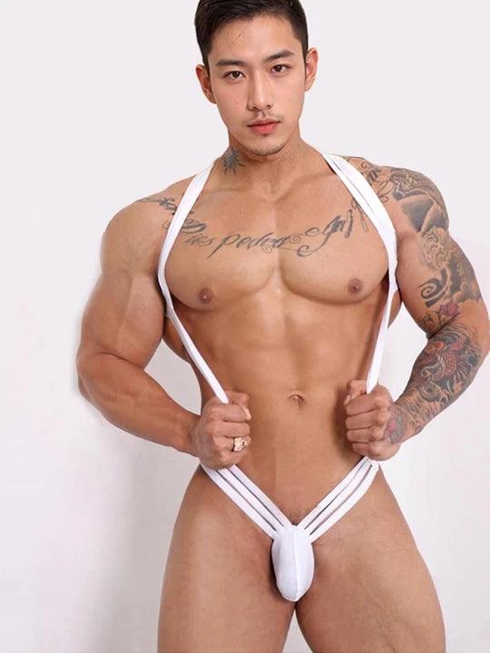 Crossover Strap Thong Bodysuit product view