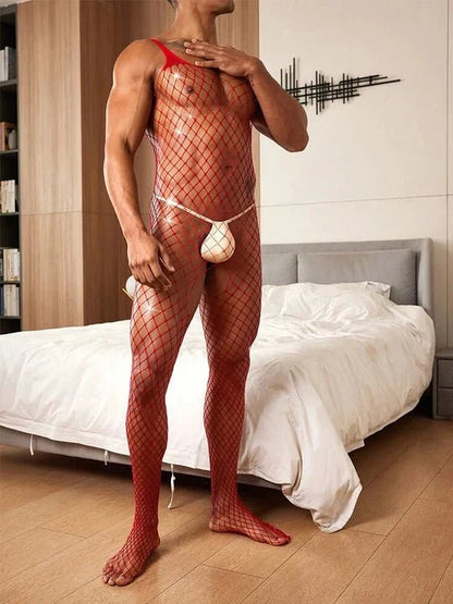 Sheer Crotchless Fishnet Bodystocking product view