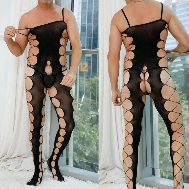 Crotchless One Piece Suspender Stockings alternate view 10