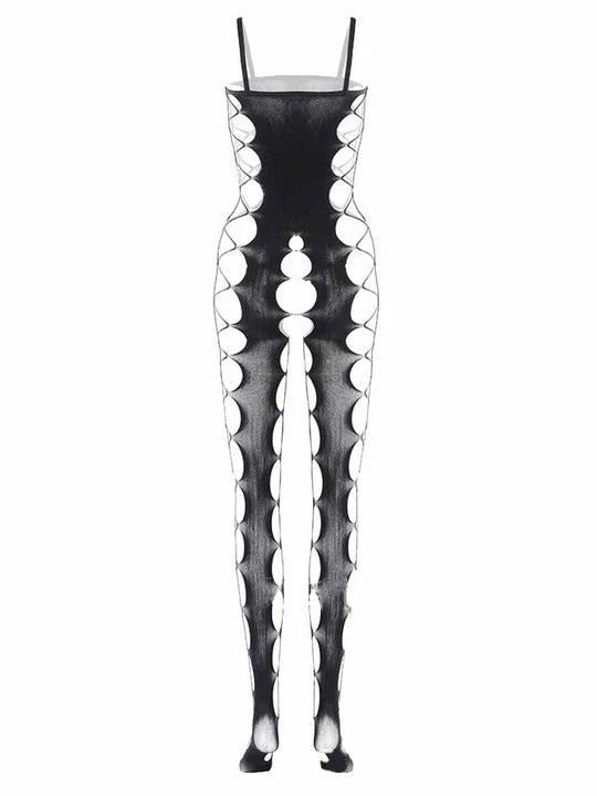 Crotchless One Piece Suspender Stockings alternate view 11