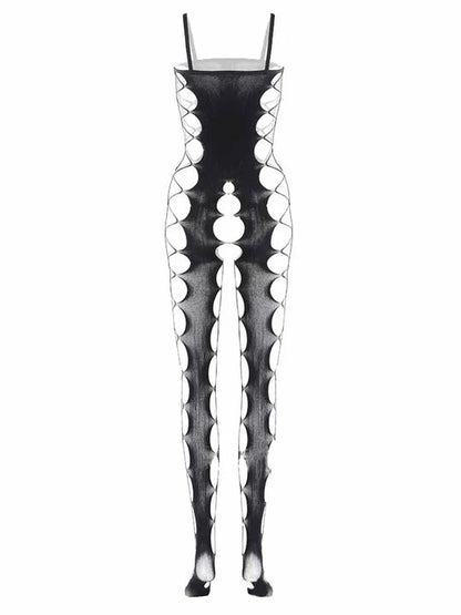 Crotchless One Piece Suspender Stockings alternate view 11