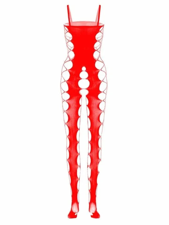 Crotchless One Piece Suspender Stockings alternate view 7