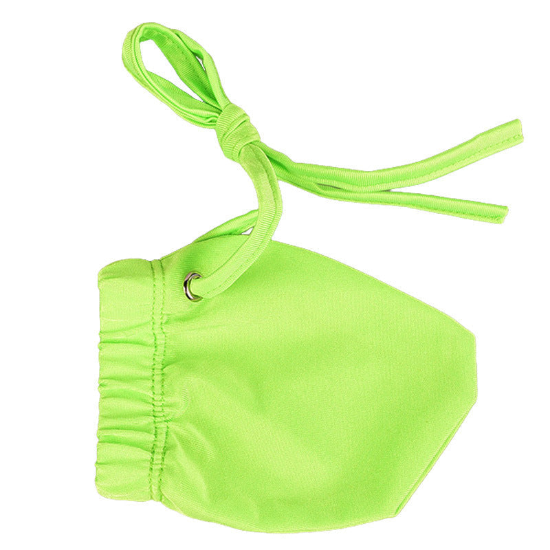 Green Satin Drawstring Adjustable Cock Sock alternate view 5