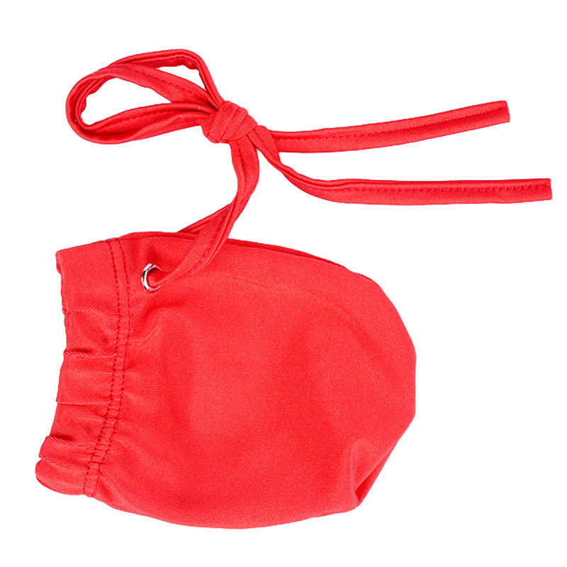 Red Satin Drawstring Adjustable Cock Sock alternate view 7
