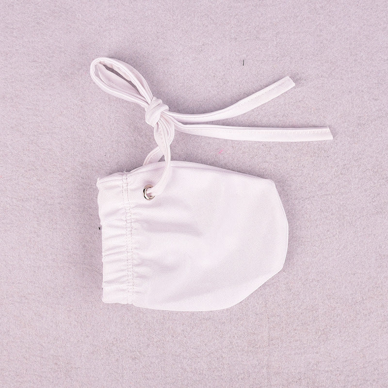 White Satin Drawstring Adjustable Cock Sock alternate view 10