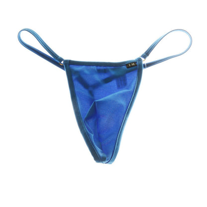 Blue Elephant Trunk Ring Strap G String flat lay