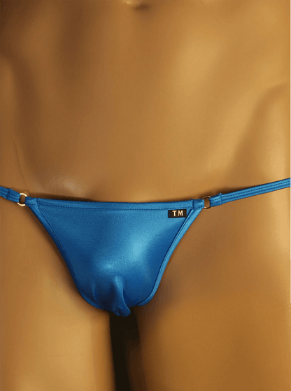 Blue Elephant Trunk Ring Strap G String front view