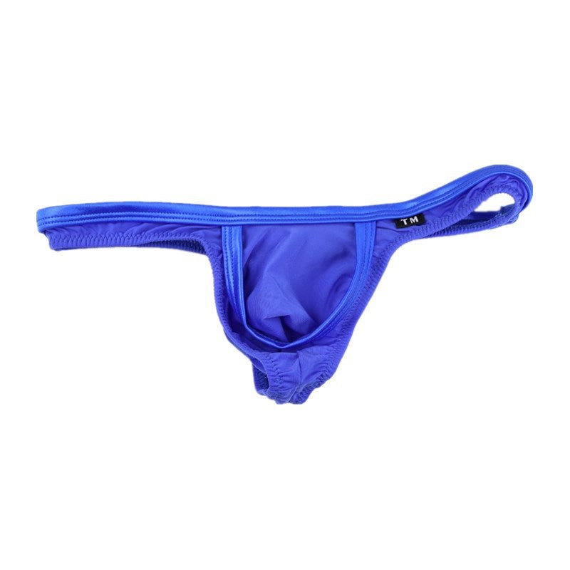 Blue Enhancing Mesh U Pouch Low Rise Thong flat lay