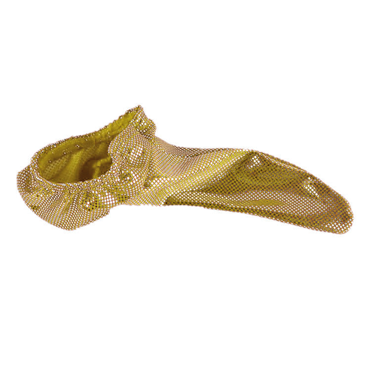 Wet Look Faux Leather Polka Dot Cock Sock