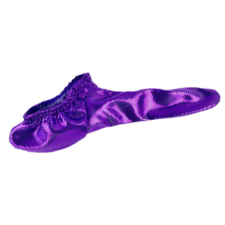 Purple Wet Look Faux Leather Polka Dot Cock Sock alternate view 4