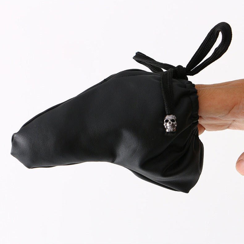 Black Faux Leather Lace Up Cock Sock alternate view 8