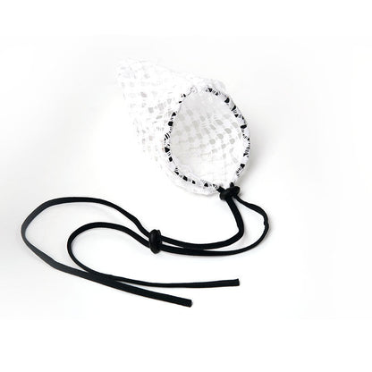 White Fishnet Mesh Adjustable Cock Sock alternate view 10