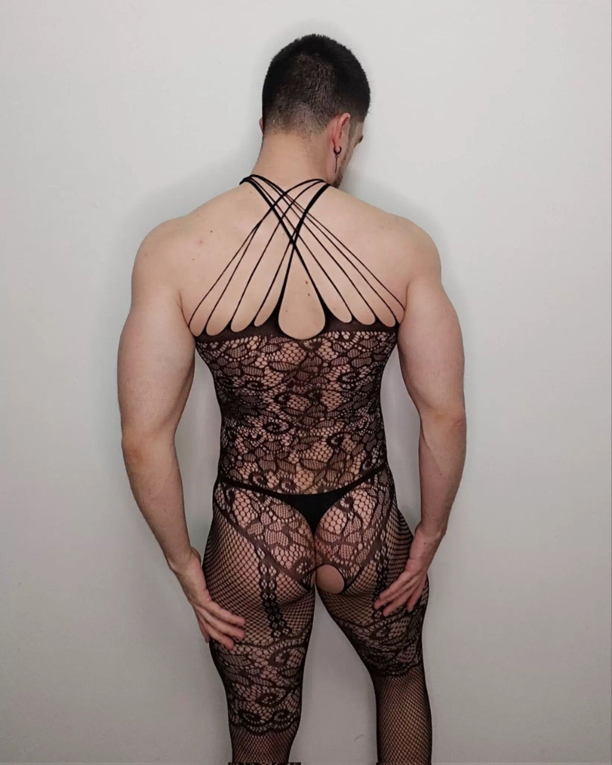 Fishnet Lace Crotchless Garter Bodystocking alternate view 3