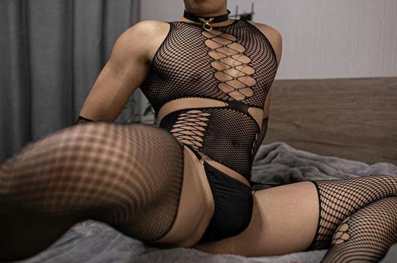 Fishnet Open Crotch Full Bodystocking Lingerie alternate view 8