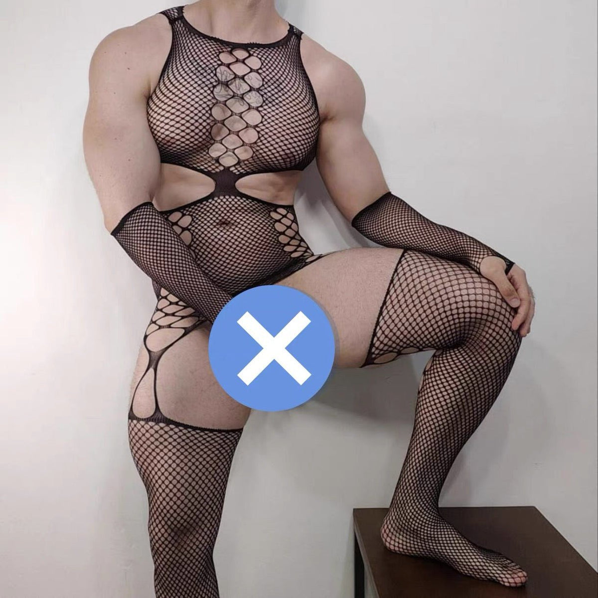 Fishnet Open Crotch Full Bodystocking Lingerie alternate view 4