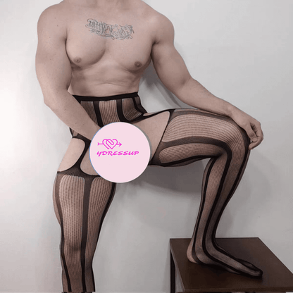 Fishnet Thigh High Net Tights alternate view 5