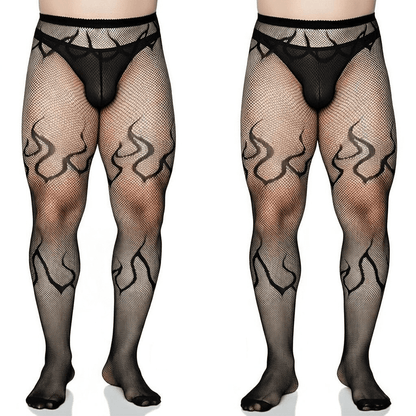 Flame Fishnet High Waist Tights alternate view 2