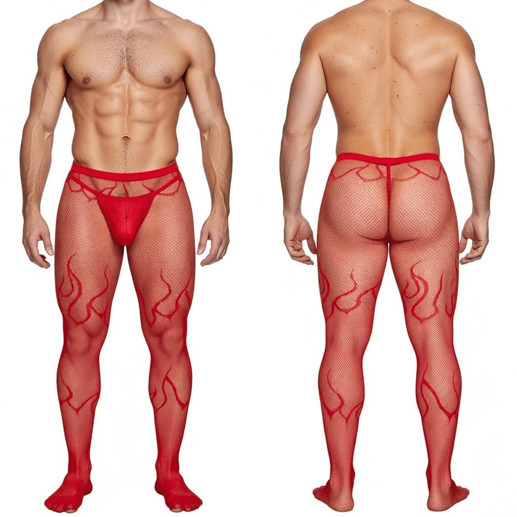 Flame Fishnet High Waist Tights product view