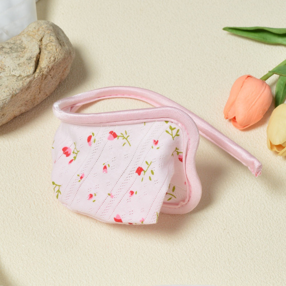 Pink Floral Ditsy Print C String flat lay