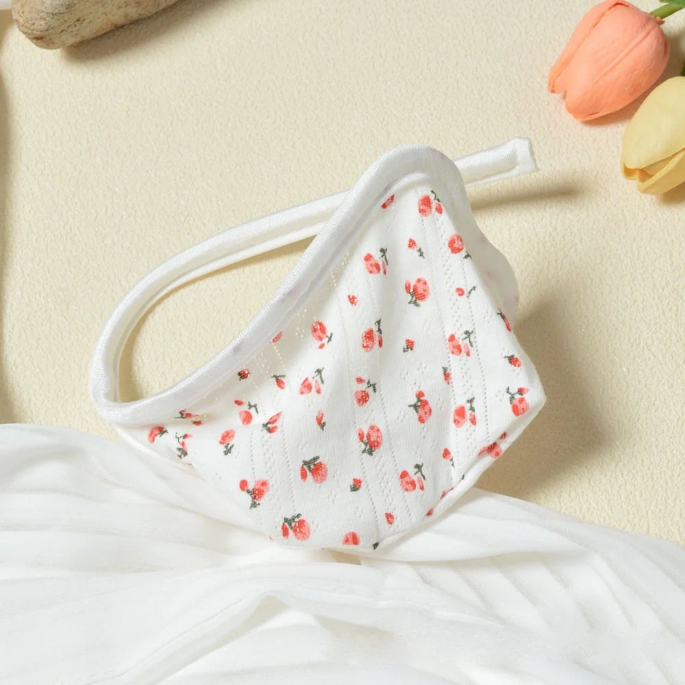 White Floral Ditsy Print C String detail view