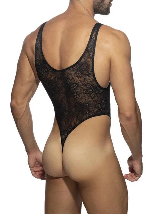 Floral Lace High Cut Briefs Bodysuit alternate view 2