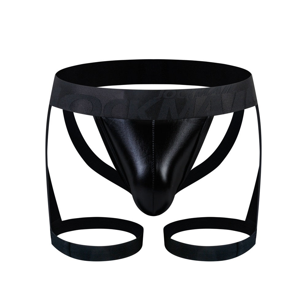 Metallic Hollow Out Leg Band Jockstrap