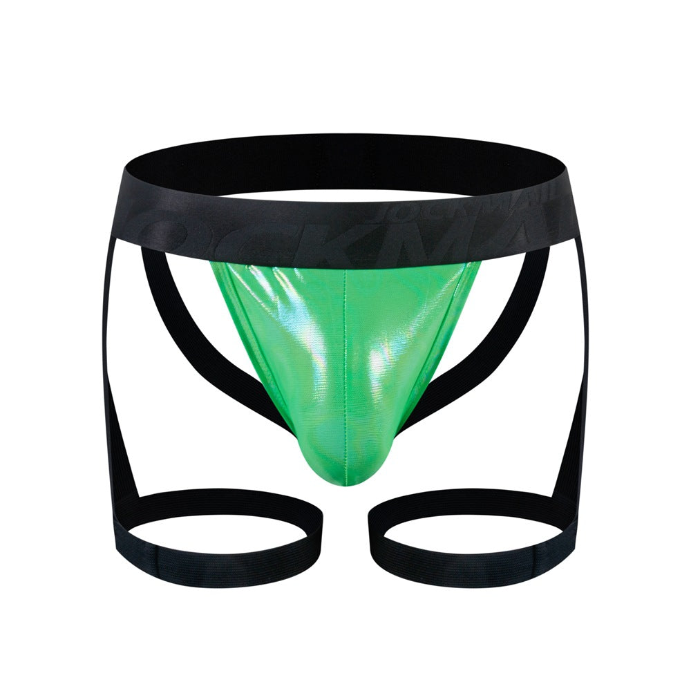 Metallic Hollow Out Leg Band Jockstrap