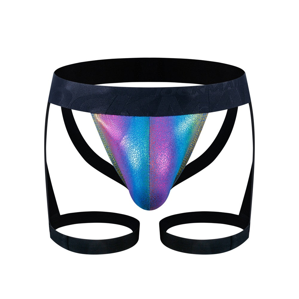 Metallic Hollow Out Leg Band Jockstrap