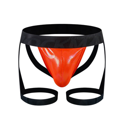 Metallic Hollow Out Leg Band Jockstrap