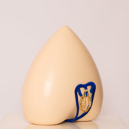 Royal Blue Gold Ring Chain Pouch C String side view