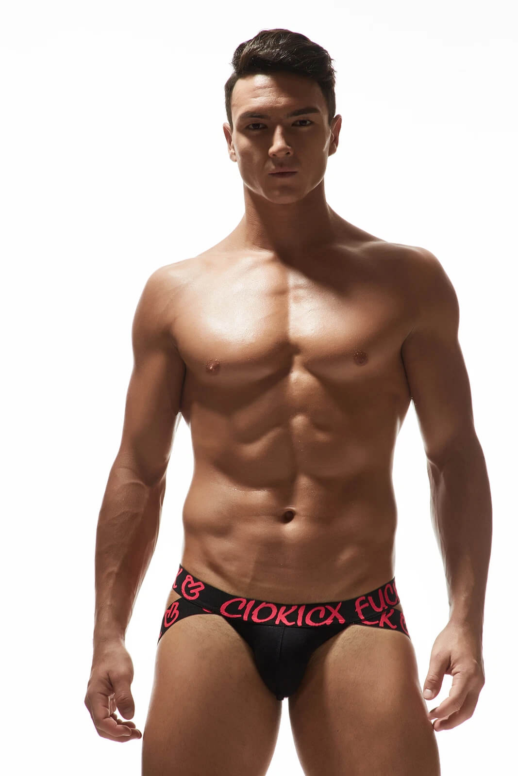 Black Graffiti Waistband Butt Lifting Jockstrap product view