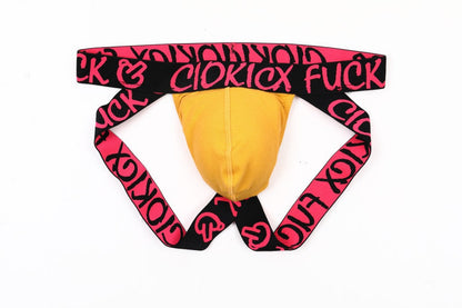 Alternate view of blue Graffiti Waistband Butt Lifting Jockstrap