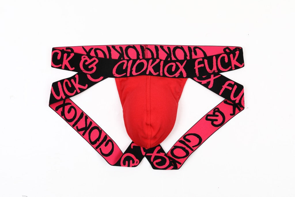 Additional product view of gold Graffiti Waistband Butt Lifting Jockstrap