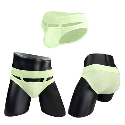 Ribbed Cotton Strap Window Brief