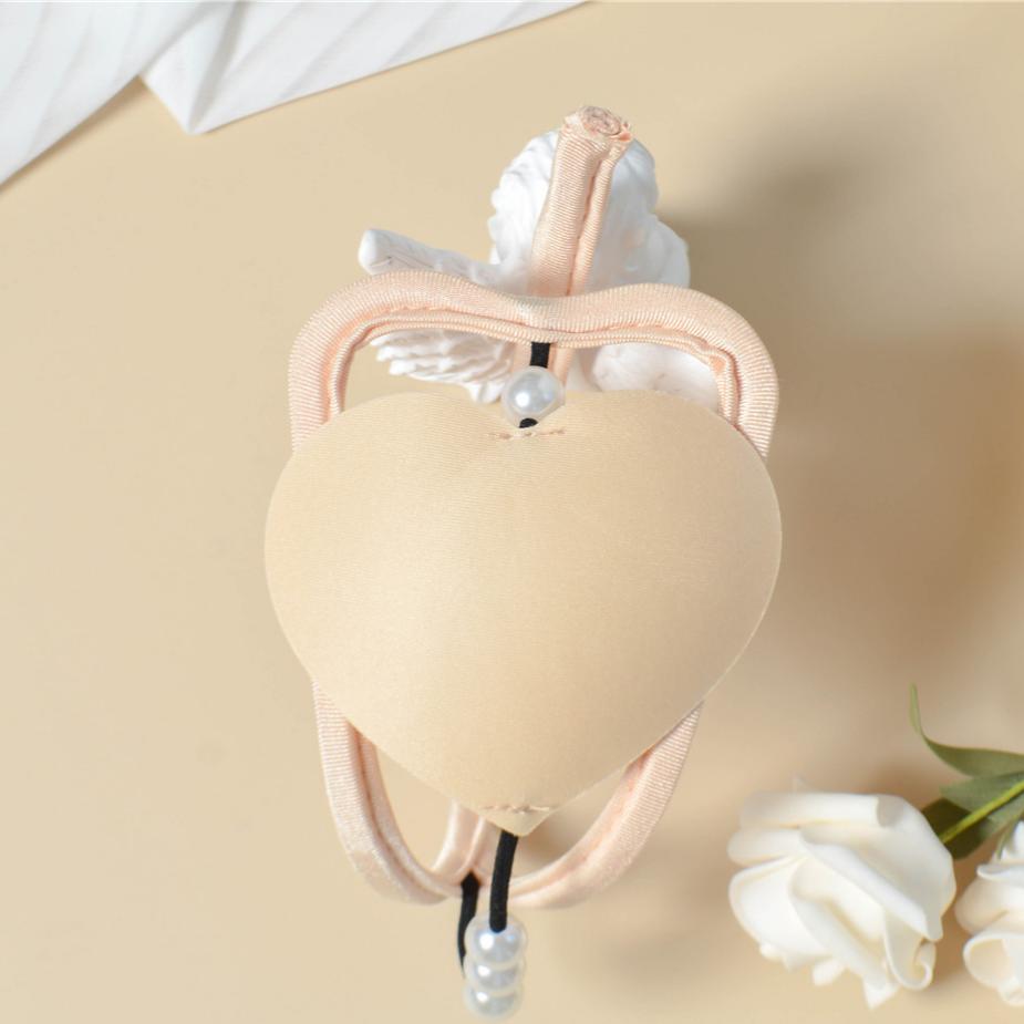 Pearl Heart Invisible C String side view