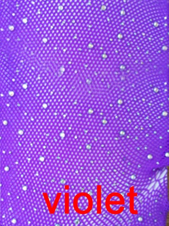 High Stretch Rhinestone Fishnet Socks