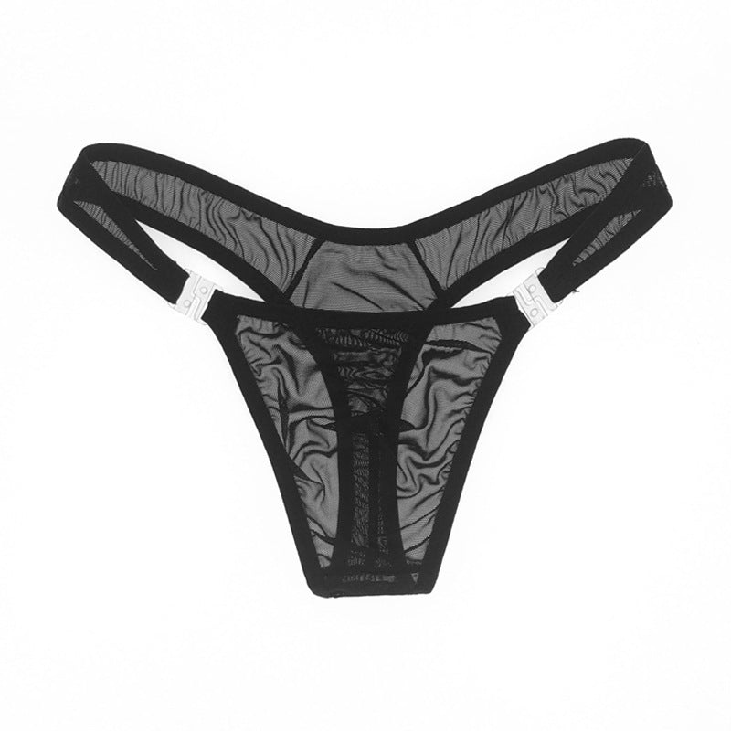 Hollow Out Mesh Stockings Thong Set alternate view 12