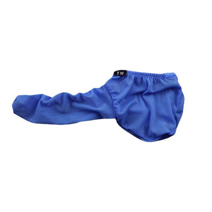 Royal Blue Ice Silk U Pouch Cock Sock Thong alternate view 7