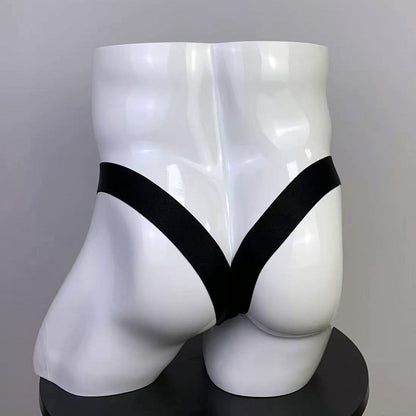 Colorblock Ice Silk U Pouch Jockstrap in white product detail