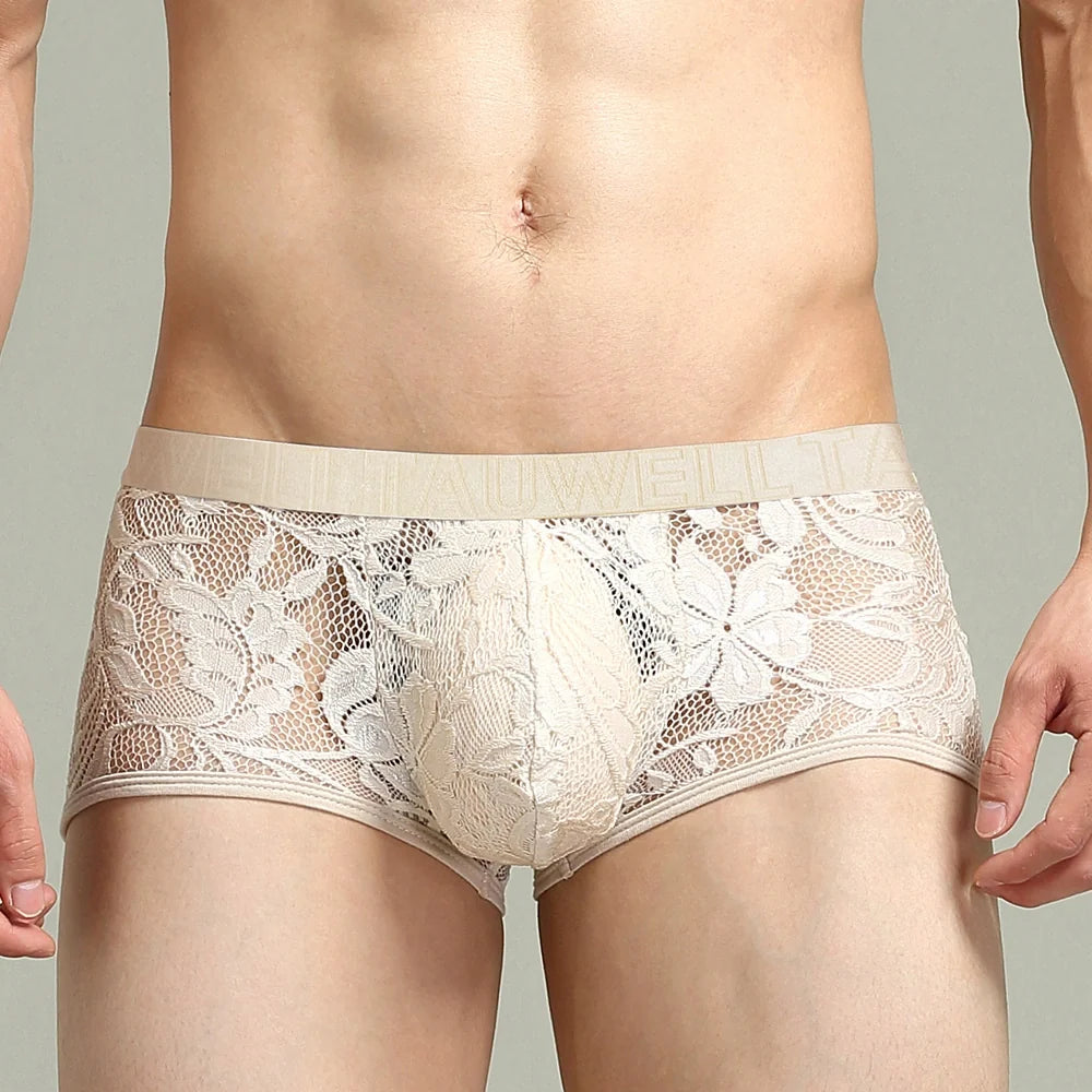 Floral Jacquard Lace Boxer Shorts