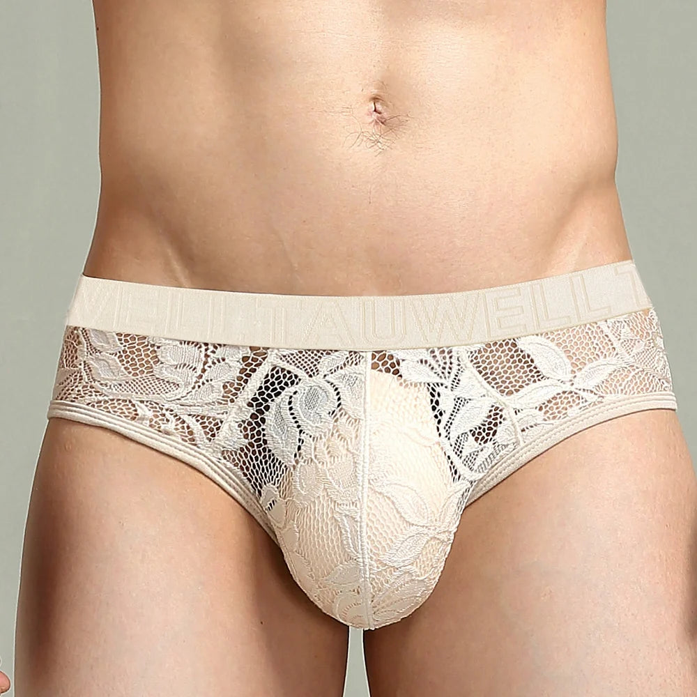 Sheer Floral Lace Contour Pouch Briefs