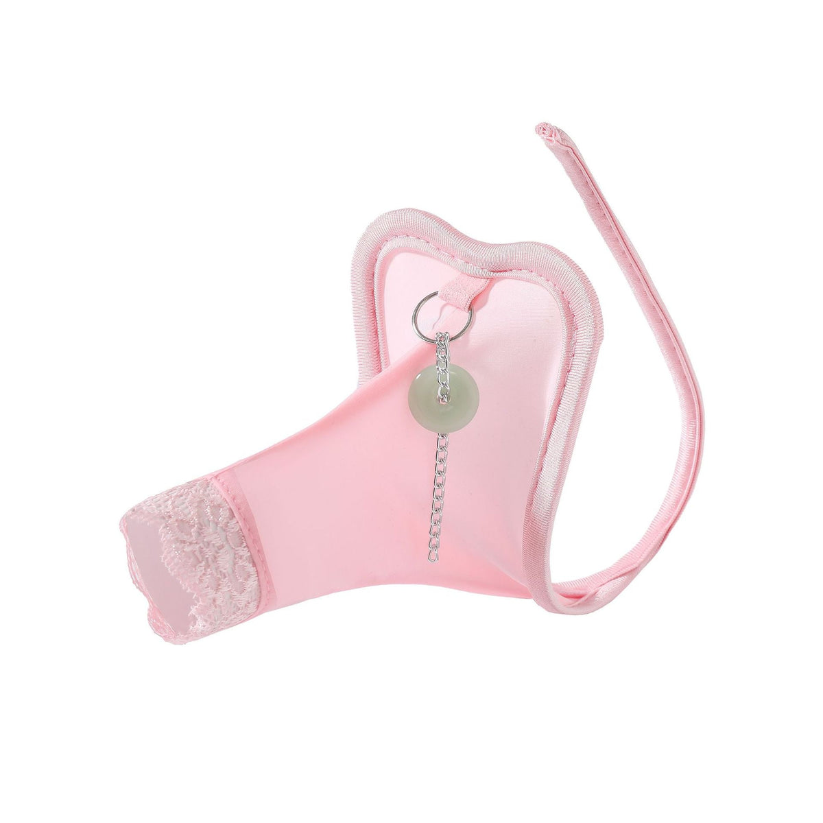 Pink Jade Pendant Chain Lace C String product view