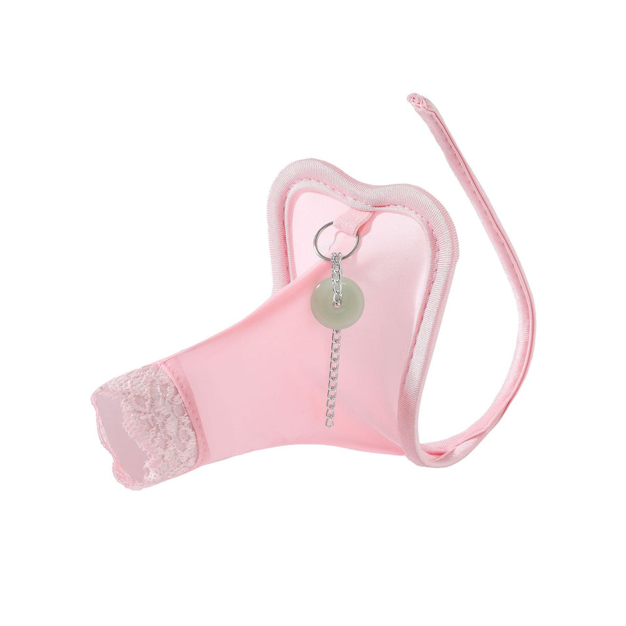 Pink Jade Pendant Chain Lace C String product view