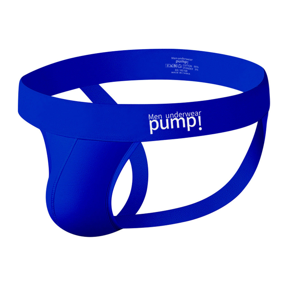 Blue Double Strap Open Back Jockstrap Harness Set product view