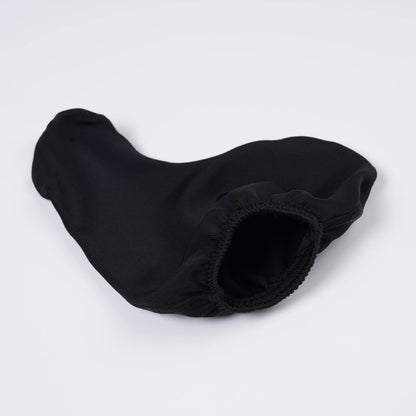 Black Seamless L Shape Pull On Cock Sock flat lay