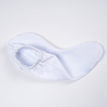 White Seamless L Shape Pull On Cock Sock flat lay
