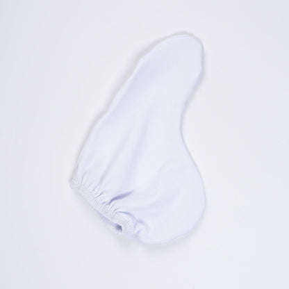 White Seamless L Shape Pull On Cock Sock side view