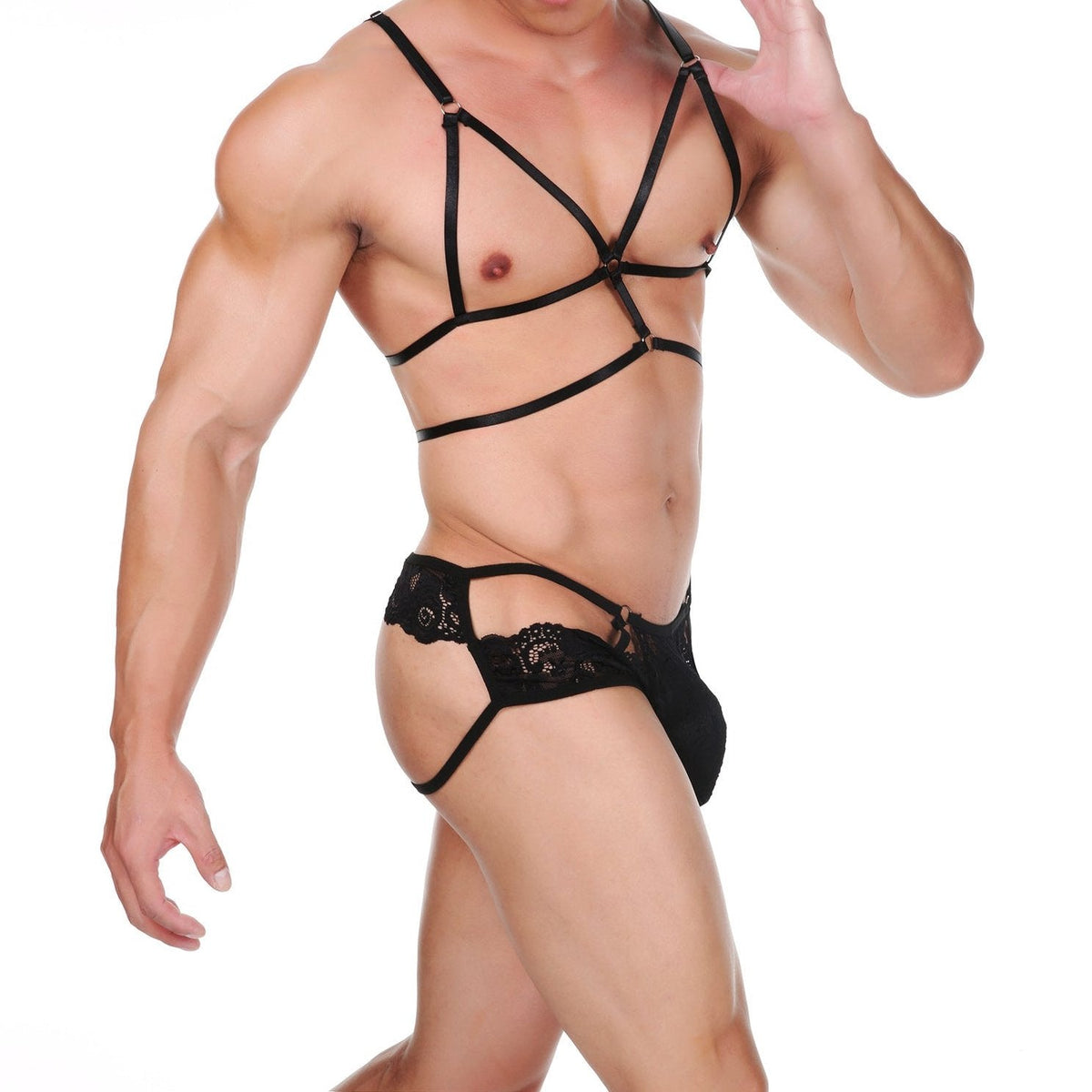 Sheer Floral Lace Bra Brief Set product detail view 5