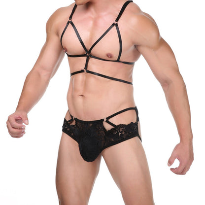 Sheer Floral Lace Bra Brief Set additional product view